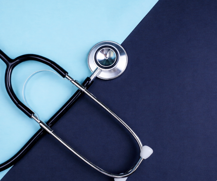 Closeup of stethoscope